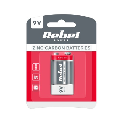 Batéria REBEL 9V 6F22 blister