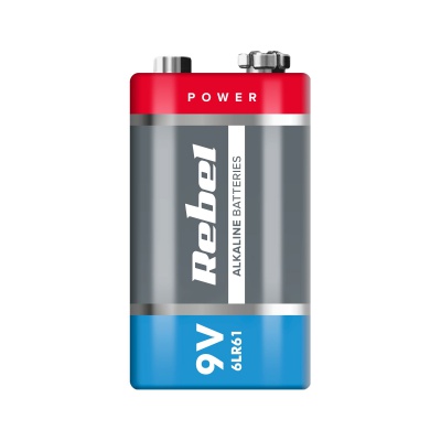 Batéria REBEL alkalická 9V 6F22 blister