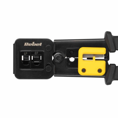 Kliešte krimpovacie RJ45/RJ12/RJ11 pre prechod. konektory Rebel