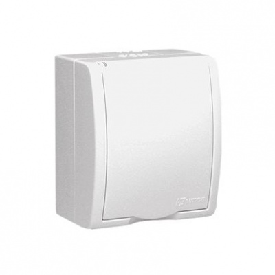 Zásuvka IP54 250 V Simon Aquarius jednonásobná biela