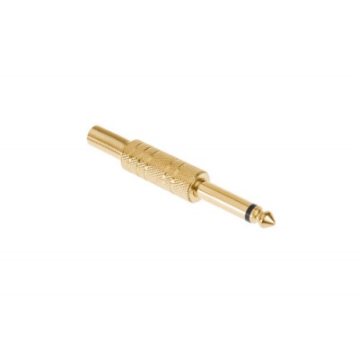 Konektor Jack 6,3mm mono pozlatený Konektor Jack 6,3mm mono pozlatený