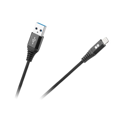 Kabel USB - Lightning REBEL 1m čierny Kabel USB - Lightning REBEL 1m čierny