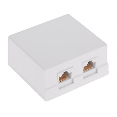 Tel. zásuvka 2xRJ45 (8P8C) HQ CAT5.E Tel. zásuvka 2xRJ45 (8P8C) HQ CAT5.E