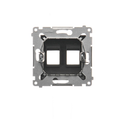 Kryt zásuvky 2x RJ45/RJ12 Simon 54 premium čierna matná