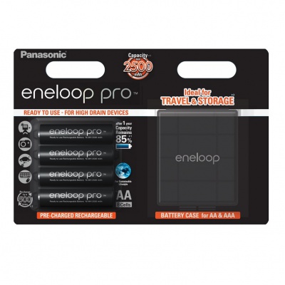 Akumulátor Ni-MH AA PANASONIC ENELOOP PRO 2500 mAh 4ks+case Akumulátor Ni-MH AA PANASONIC ENELOOP PRO 2500 mAh 4ks+case