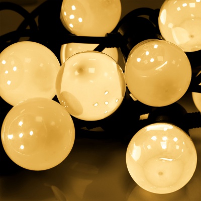 Vianočná LED reťaz REBEL bielé guličky IP44 Vianočná LED reťaz REBEL bielé guličky IP44