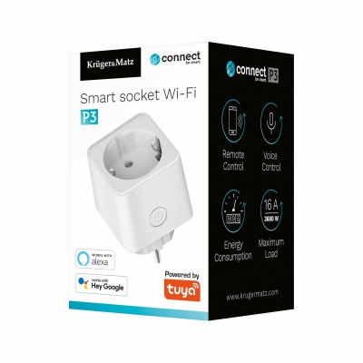 Zásuvka WiFi Connect P3 Tuya Kruger&Matz Zásuvka WiFi Connect P3 Tuya Kruger&Matz