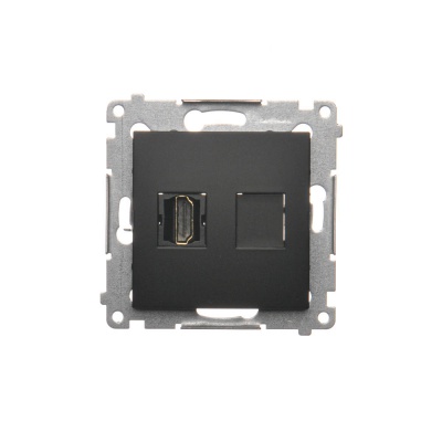 Zásuvka HDMI jednoduchá Simon 54 premium modul antracit Zásuvka HDMI jednoduchá Simon 54 premium modul antracit