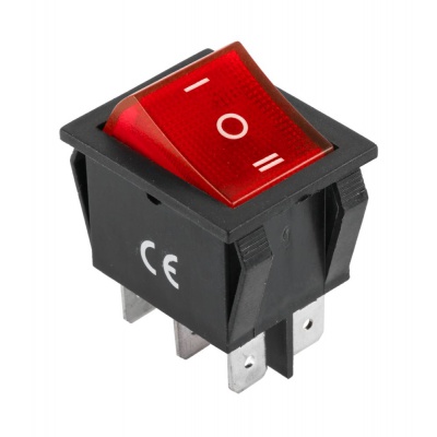 Prepínač kolískový IRS-203-3C 6pin 3pol 230V