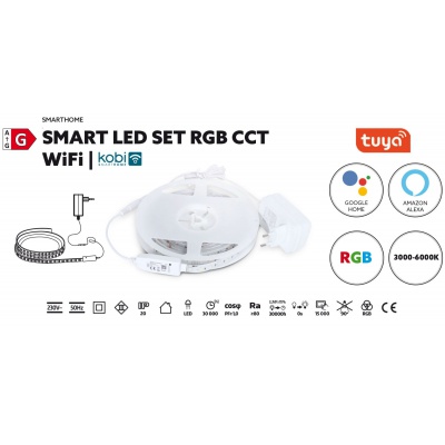 SMART LED pás RGB-CCT WIFI 5m 24W IP20/6