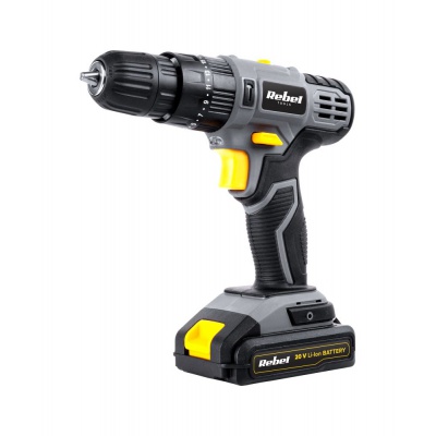 Akumulátorový vŕtací skrutkovač s príklepom 20V 2Ah REBEL TOOLS