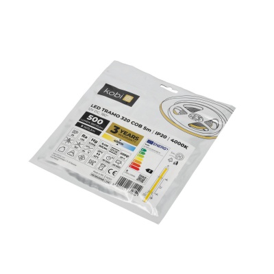 LED pás COB 4000K IP20 5m 12V 320 LED TRAMO