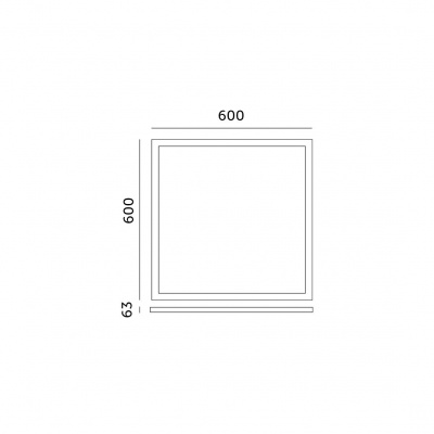 Rám pre LED panel NELIO2 60x60 63mm klik KOBI Rám pre LED panel NELIO2 60x60 63mm klik KOBI