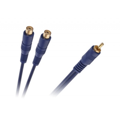 Kábel RCA 1x - RCA 2x zásuvka, 0,2m Kábel RCA 1x - RCA 2x zásuvka, 0,2m