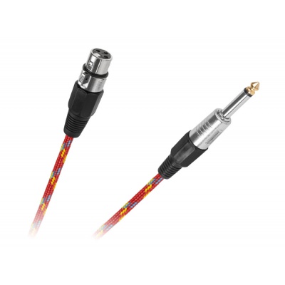 Kábel Jack 6,3mm - XLR zásuvka, 3m Kábel Jack 6,3mm - XLR zásuvka, 3m