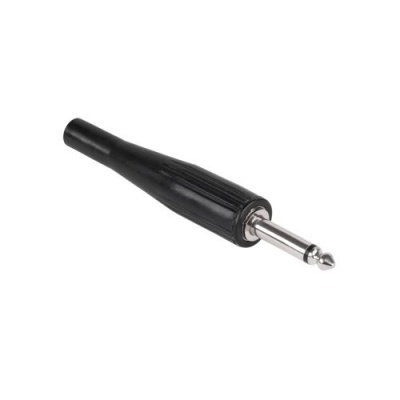 Konektor Jack 6,3mm mono čierny Konektor Jack 6,3mm mono čierny