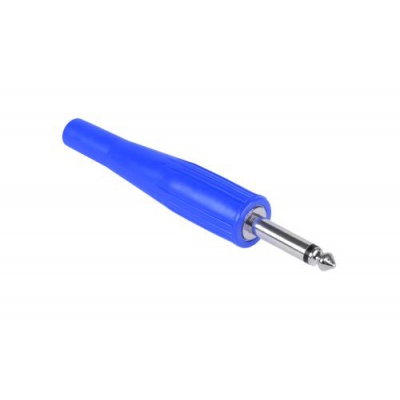 Konektor Jack 6,3mm mono modrý Konektor Jack 6,3mm mono modrý