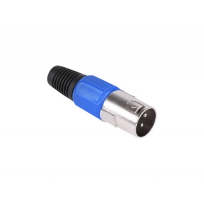 Konektor XLR (Canon) zástrč. modrý Konektor XLR (Canon) zástrč. modrý