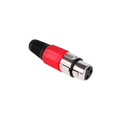 Konektor XLR (Canon) zásuv. červený Konektor XLR (Canon) zásuv. červený