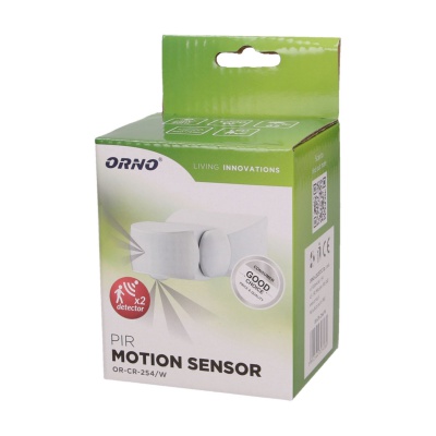Detektor pohybu PIR, 360/180 st., 230V, IP65, biely