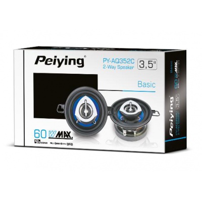 Auto reproduktory Peiying PY-AQ352C 3,5" koaxiálne 60W Auto reproduktory Peiying PY-AQ352C 3,5" koaxiálne 60W