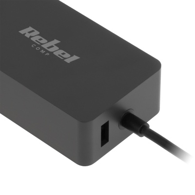 Napájací zdroj k notebooku univerzálny USB 65W, 15-24V Rebel Napájací zdroj k notebooku univerzálny USB 65W, 15-24V Rebel