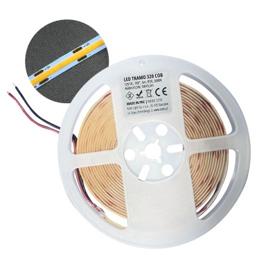 LED pás COB 3000K IP20 5m 12V 320 LED TRAMO