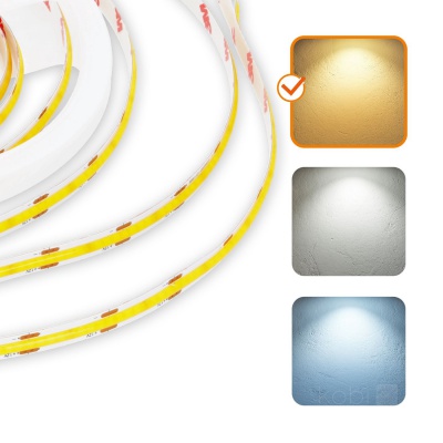 LED pás COB 3000K IP20 5m 12V 320 LED TRAMO
