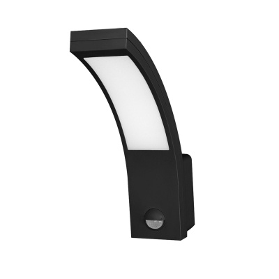 LED svietidlo PIRYT, 10W, senzor pohybu, IP54, 4000K, čierne