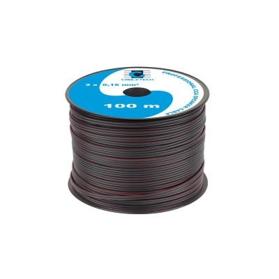 Kábel REPRO. 2x 0,16mm CCA čierny(100m) Kábel REPRO. 2x 0,16mm CCA čierny(100m)