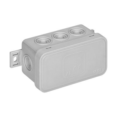 Rozvodná krabica CLICK 8P 80x45x41mm šedá IP54 Rozvodná krabica CLICK 8P 80x45x41mm šedá IP54