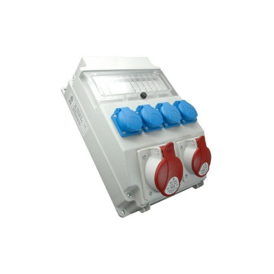 Zásuvková rozvodnica 1x32A/5P, 1x16A/5P, 4x250V, IP54 Zásuvková rozvodnica 1x32A/5P, 1x16A/5P, 4x250V, IP54