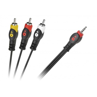 Kábel Jack 3,5mm(4pol) - RCA 3x, 1,5m Kábel Jack 3,5mm(4pol) - RCA 3x, 1,5m
