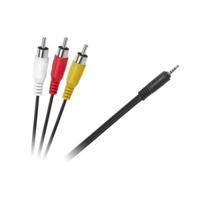 Kábel Jack 3,5mm(4pol) - RCA 3x, 3m Kábel Jack 3,5mm(4pol) - RCA 3x, 3m