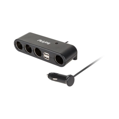 Autoadaptér napájací 4x zásuvka+USB+kábel Autoadaptér napájací 4x zásuvka+USB+kábel
