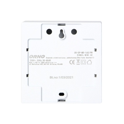 Elektromechanický zvonček RINGIL MINI AC, 230V, biely