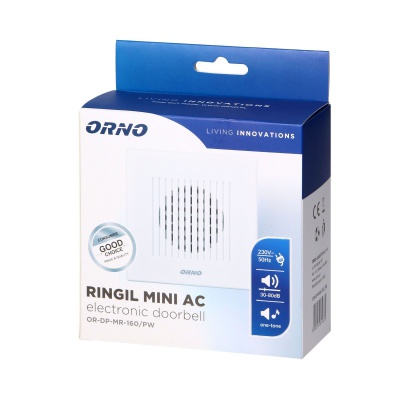 Elektromechanický zvonček RINGIL MINI AC, 230V, biely