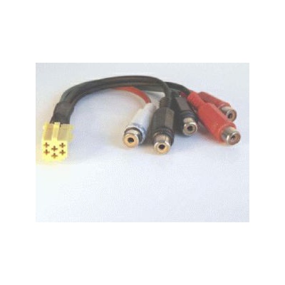 ISO Konektor 6 pin - redukcia 4xRCA+WOOFER ISO Konektor 6 pin - redukcia 4xRCA+WOOFER