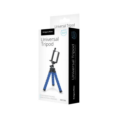Držiak tripod/statív pre smartfón, kameru modrý Kruger&Matz Držiak tripod/statív pre smartfón, kameru modrý Kruger&Matz