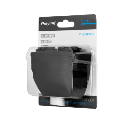Nabíjačka do auta 2xUSB 3,1A + autozásuvka Peiying Nabíjačka do auta 2xUSB 3,1A + autozásuvka Peiying