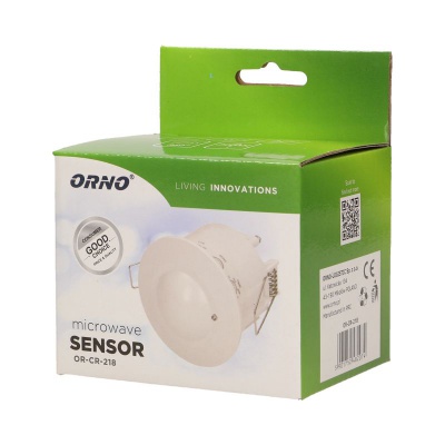 Detektor pohybu, mikrovlný, 360, 230V, IP20, CR-218
