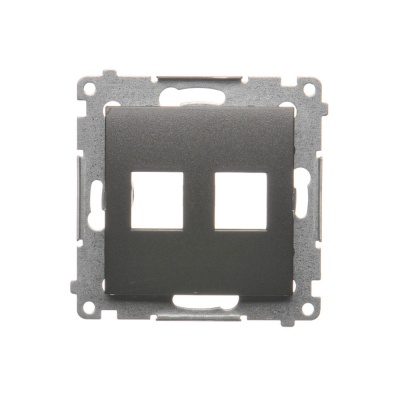 Kryt zásuvky 2x RJ45/RJ12 Simon 54 premium antracit Kryt zásuvky 2x RJ45/RJ12 Simon 54 premium antracit