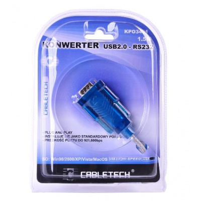Kábel USB 2.0 - RS232, konvertor Kábel USB 2.0 - RS232, konvertor
