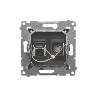 Zásuvka SAT "F" + RJ45 Simon 54 premium modul antracit Zásuvka SAT "F" + RJ45 Simon 54 premium modul antracit