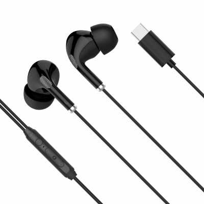 Slúchadlá do uší s mikrof. Kruger&Matz C1 USB-C čierne Slúchadlá do uší s mikrof. Kruger&Matz C1 USB-C čierne