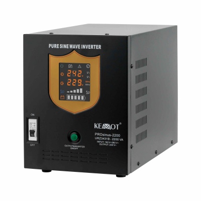 Záložný zdroj  PROsinus-2200 12V 230V 2200VA/1600W KEMOT čierny