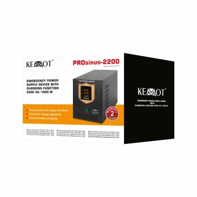 Záložný zdroj  PROsinus-2200 12V 230V 2200VA/1600W KEMOT čierny