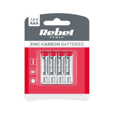 Batéria REBEL AAA 1,5V R03 (4ks) Batéria REBEL AAA 1,5V R03 (4ks)