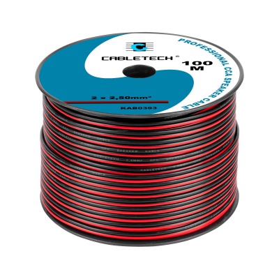 Kábel REPRO. 2x 2,5mm CCA čier-červ(100m) Kábel REPRO. 2x 2,5mm CCA čier-červ(100m)