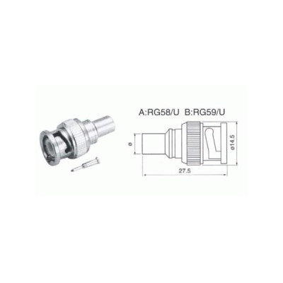 Konektor BNC RG59 skrutkovací Konektor BNC RG59 skrutkovací